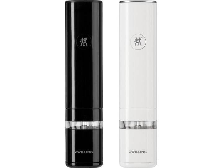 Zwilling Enfinigy Gewürzmühle 2er Set, Pfeffermühle + Salzmühle, Schwarz, Weiss von Zwilling