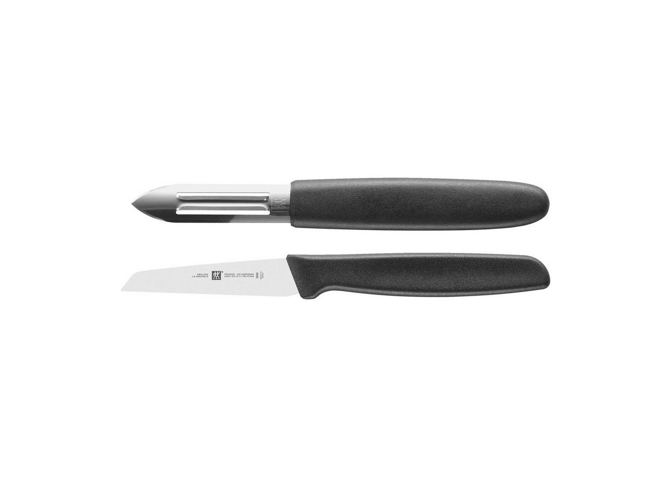 Zwilling Gemüsemesser ZWILLING Gemüsemesser Messerset, 2-tlg. Sparschäler Schwarz Edelstahl von Zwilling