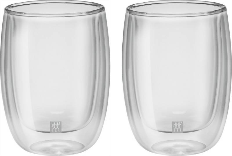 Zwilling Gläser-Set Kaffee Glas Sorrento, 2er Set, Borosilikatglas, doppelwandig, Fassungsvermögen je Glas 200 ml von Zwilling