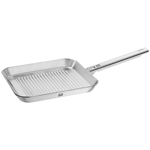 ZWILLING Plus Grillpfanne, Induktionsgeeignet, Edelstahl, Silber, 24 x 24 cm von ZWILLING