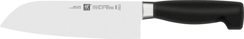 Zwilling Santokumesser VIER STERNE 18cm in Farbe Metallfarben/schwarz Zwilling Santokumesser VIER STERNE 18cm in Farbe Metallfarben/schwarz von Zwilling