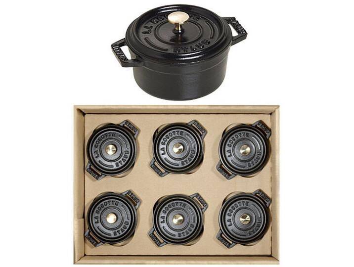 Zwilling Schmortopf Staub Mini Schmortopf Gusseisen schwarz emailliert Gastro 6 er Set, (6-tlg), schwarz von Zwilling