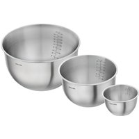 Zwilling Schüssel "Fresh &Save BOWLS" 3 Stk. aus Edelstahl Schüssel-Set aus Edelstahl, stapelbar, 3-tlg, S/M/L von Zwilling
