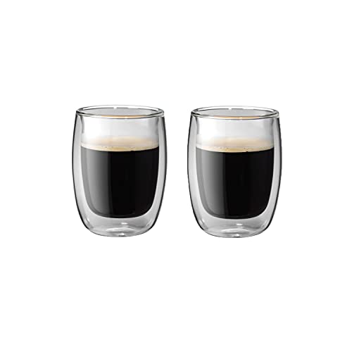 ZWILLING Sorrento Doppelwandige Kaffee-Gläser, 2x200 ml, Borosilikatglas, Thermogläser, hitzebeständig, 2-tlg von Zwilling