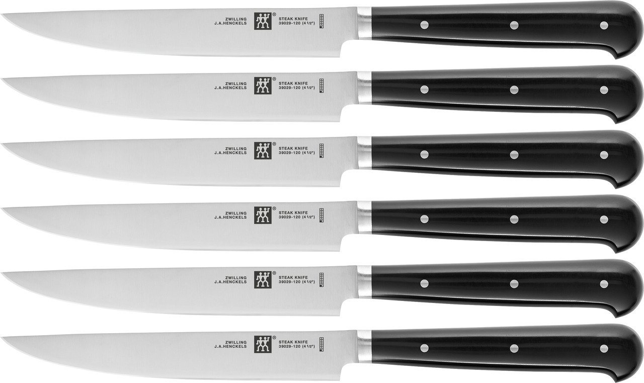 Zwilling Steakmesser Steakmesser Set (6 Stück), hergestellt aus rostfreiem Stahl von Zwilling