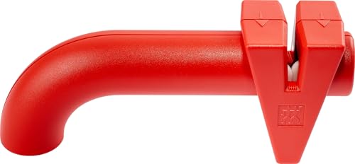 Zwilling TWINSHARP Messerschärfer, Keramikscheiben, einfache & sichere Handhabung, rot, Kaminrot von Zwilling