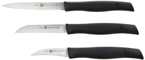 Zwilling 38737000 Twin Grip Messerset, 3-tlg., Friodur Klinge, Griff: Kunstoff, schwarz, 350 x 105 x 15 mm, 1 - Pack von ZWILLING