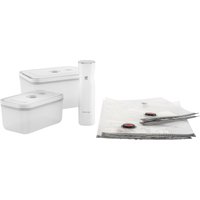 Zwilling Vakuumbehälter "Fresh & Save" Set, Vakuumpumpe inkl. 2 Vakuumboxen & 4 Vakuumbeutel, 7 Stk. tlg. Vakuum Starter-Set, Kunststoff, Spülmaschinengeeignet, Grey Line von Zwilling