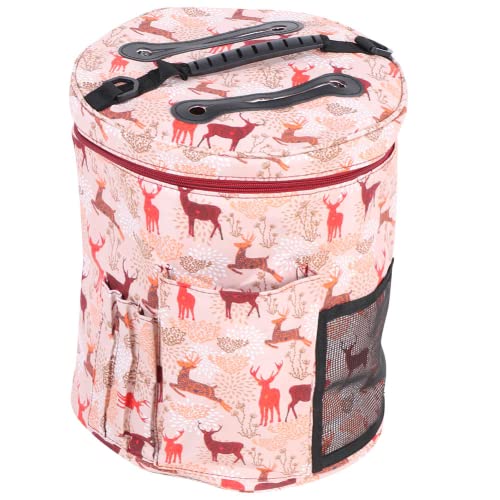 Strickhäkeltasche, wasserdichte tragbare Stricktasche Garnaufbewahrungstasche für Garnballen für Werkzeuge für Stricknadeln für Häkelnadeln(Große Trommel) von Zwinner
