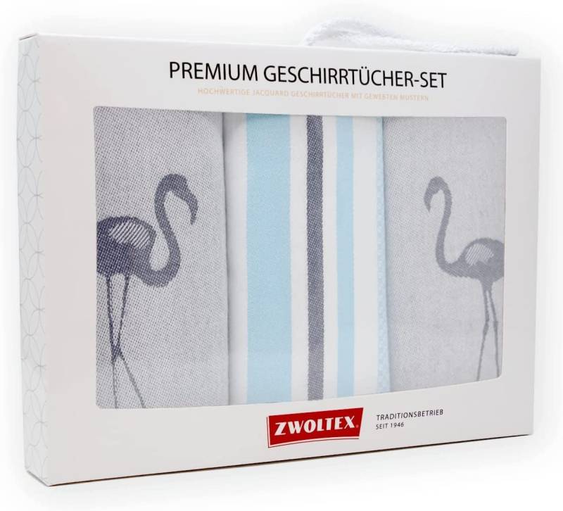 Zwoltex Geschirrtuch Hochwertiges Jacquard Geschirrtücher Geschenkset aus 100% Baumwolle, fusselfrei und machinenwaschbar - Küchentücher 70x50 von Zwoltex