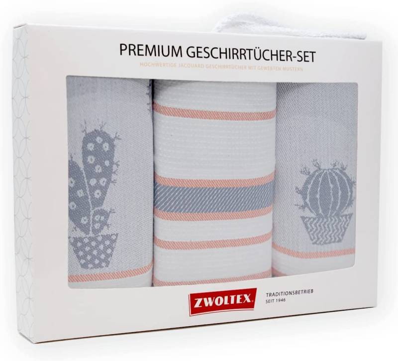 Zwoltex Geschirrtuch Hochwertiges Jacquard Geschirrtücher Geschenkset aus 100% Baumwolle, fusselfrei und machinenwaschbar - Küchentücher 70x50 Zwoltex Geschirrtuch Hochwertiges Jacquard Geschirrtücher Geschenkset aus 100% Baumwolle, fusselfrei und machinenwaschbar - Küchentücher 70x50 von Zwoltex