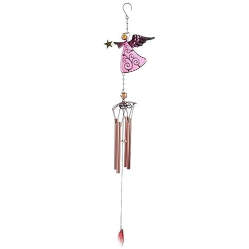 Dekoratives Windspiel mit Glocke aus Metall, for Aufhängen, Gartenornament, Spiralmuster, erhältlich in Rot, Grün, Blau und Rosa(Rose,Tube) von Zxarunas