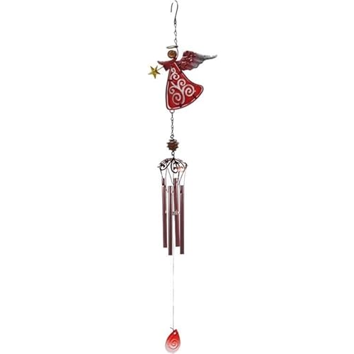 Dekoratives Windspiel mit Glocke aus Metall, for Aufhängen, Gartenornament, Spiralmuster, erhältlich in Rot, Grün, Blau und Rosa(Rosso,Tube) von Zxarunas
