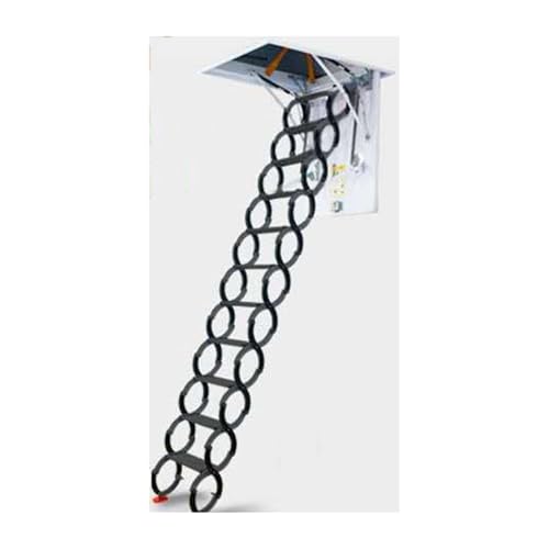 Zxarunas Dachbodenleitern Unsichtbare teleskopische Dachbodenleiter Innendecke Teleskopleiter Pulldown Stall Faltleiter tragend 400 kg Dachbodentreppe von Zxarunas