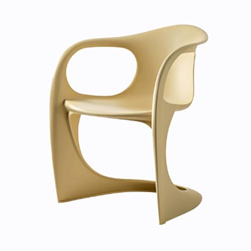 Zxarunas Esstisch stühle 4 stücke Acryl Kunststoff Esszimmerstuhl Haar Haushalt Rückenlehne Stuhl Mit Armlehne Design for Schlafzimmer Esszimmer Wohnzimmer Balkon Esszimmerstühle(Geel) von Zxarunas