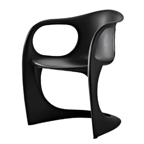 Zxarunas Esstisch stühle 4 stücke Acryl Kunststoff Esszimmerstuhl Haar Haushalt Rückenlehne Stuhl Mit Armlehne Design for Schlafzimmer Esszimmer Wohnzimmer Balkon Esszimmerstühle(Svart) von Zxarunas