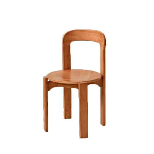 Zxarunas Esstisch stühle Vintage Esszimmerstühle Massivholz Küchenstühle Stapelbar Esszimmer Schlafzimmer Stühle Und Wohnzimmer Stühle 45 * 40 * 76cm Esszimmerstühle(Cherry) von Zxarunas