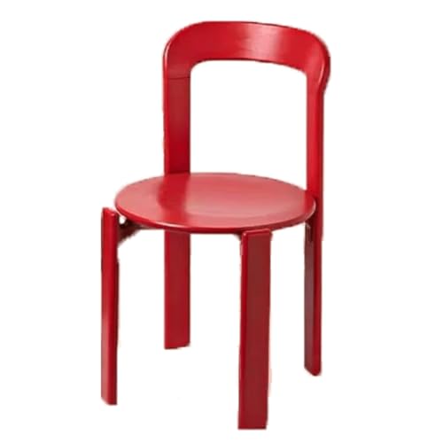 Zxarunas Esstisch stühle Vintage Esszimmerstühle Massivholz Küchenstühle Stapelbar Esszimmer Schlafzimmer Stühle Und Wohnzimmer Stühle 45 * 40 * 76cm Esszimmerstühle(Rosso) von Zxarunas