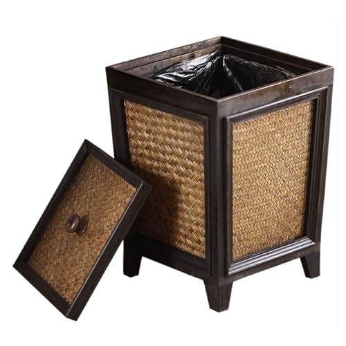 Zxarunas mülleimer küche 7L Rattan-Mülleimer, handgewebt, braun, quadratisch, Mülleimer mit Deckel, kleiner Abfallkorb aus Holz Compatible with Badezimmer, Küche, dekorativ abfalleimer(With clip) Zxarunas mülleimer küche 7L Rattan-Mülleimer, handgewebt, braun, quadratisch, Mülleimer mit Deckel, kleiner Abfallkorb aus Holz Compatible with Badezimmer, Küche, dekorativ abfalleimer(With clip) von Zxarunas
