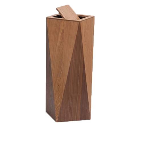 Zxarunas mülleimer küche Küchen-Mülleimer mit Schwingdeckel, Mülleimer mit großer Kapazität, Doppelfass-Mülleimer aus Holz for Wohnzimmer und Schlafzimmer abfalleimer(Mixed,L) von Zxarunas