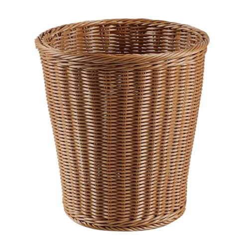 Zxarunas mülleimer küche Mülleimer aus Rattan-Kunststoff ohne Deckel, kreativer Haushaltsabfalleimer Compatible with Wohnzimmer, Badezimmer, Schlafzimmer, Büro, 10 l Fassungsvermögen abfalleimer Zxarunas mülleimer küche Mülleimer aus Rattan-Kunststoff ohne Deckel, kreativer Haushaltsabfalleimer Compatible with Wohnzimmer, Badezimmer, Schlafzimmer, Büro, 10 l Fassungsvermögen abfalleimer von Zxarunas