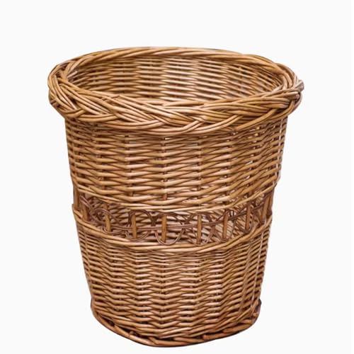 mülleimer küche Mülleimer for Zuhause und Küche, geflochtener Mülleimer, 27 x 29 cm, gewebter Aufbewahrungskorb for Zuhause, Küche, Garage, Wohnung, Büro abfalleimer(Bruin) von Zxarunas