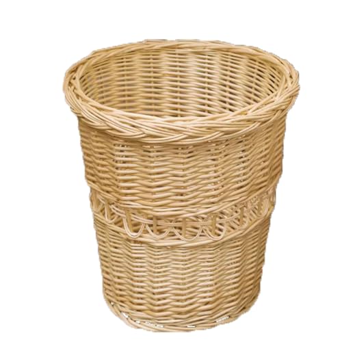 mülleimer küche Mülleimer for Zuhause und Küche, geflochtener Mülleimer, 27 x 29 cm, gewebter Aufbewahrungskorb for Zuhause, Küche, Garage, Wohnung, Büro abfalleimer(Legno) von Zxarunas