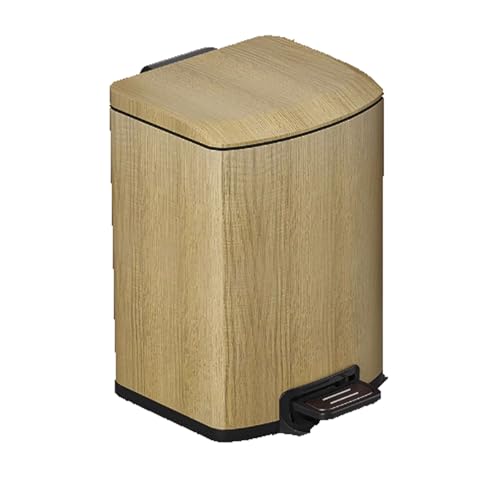mülleimer küche Stufen-Mülleimer for die Küche mit Deckel, Edelstahl-Mülleimer for Zuhause, Büro, Schlafzimmer, Garage, Wohnzimmer, Badezimmer, Papierkorb abfalleimer(Legno,10L) von Zxarunas