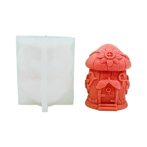 3D Pilzhaushausform Praktische Silikonform Epoxidharz Dekoration Schimmel Miniaturhausform Handgefertigte Geschenke von Zxfdsfdbnm
