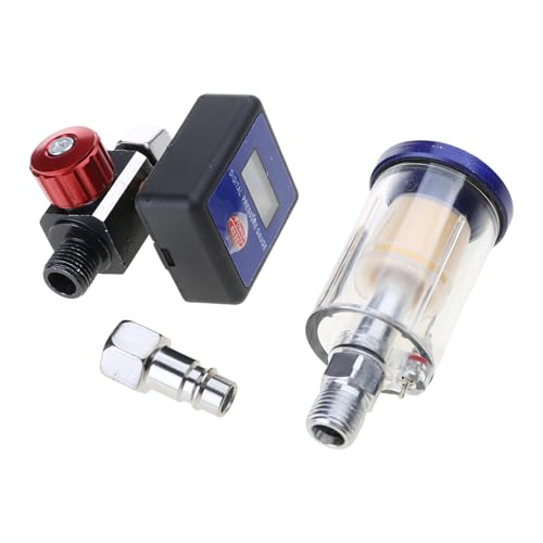 Digitales Display Luftdruckregler Kontrollmesser mit integriertem Öl Wasserfilter zum Lackieren 1/4 Zoll Gewinde Digitales Display Luftdruckregler Kontrollmesser mit integriertem Öl Wasserfilter zum Lackieren 1/4 Zoll Gewinde von Zxfdsfdbnm