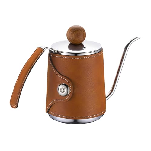Elegante 12 Unzen Gängelkaffeekessel Genauigkeit Kaffeekessel In Brown Mit Schwanenhalsausläufen Und Abdeckungen Elegante 12 Unzen Gängelkaffeekessel Genauigkeit Kaffeekessel In Brown Mit Schwanenhalsausläufen Und Abdeckungen von Zxfdsfdbnm