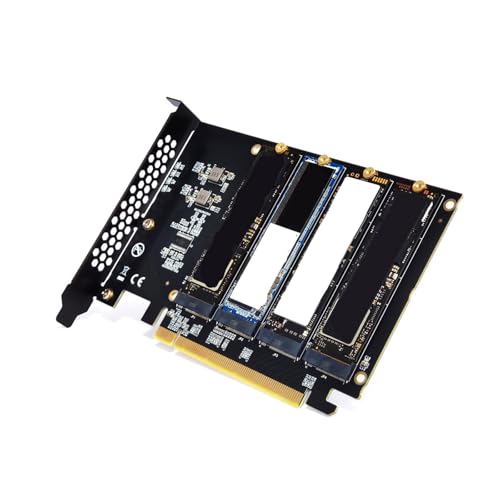 Zxfdsfdbnm PCIe X16-zu Viertel NVMe Erweiterungskarten Adapterkartenplatine Mit Hervorragender Kompatibilität Und Einfacher Installation von Zxfdsfdbnm