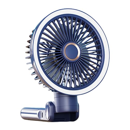 Zxfdsfdbnm Ruhiger USB Wiederaufladbarer Clip Auf Lüfter Energieeffizienter Faltbarer Schreibtischventilator Mit LED Nachtlicht 3 Geschwindigkeiten Für Bürobettgebrauch von Zxfdsfdbnm