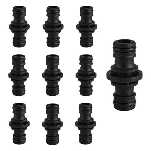 10 Stück Schlauchverbinder 1/2 Zoll x 1/2 Zoll Doppelstecker Schlauch Kupplung, Gartenschlauch Verbinder Doppelkupplung, Extender Verlängerung Schlauchkupplung für Haus Gartenschläuche von Zxglxinyao