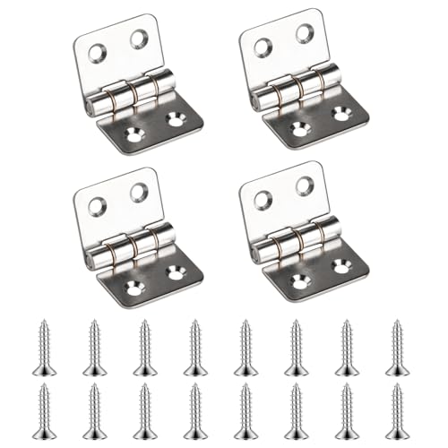 4 STK Scharniere Klappbar, 40x60mm Edelstahl Scharniere Klein, Schwerlast Klappscharnier Verbinder Türscharniere für Holztüren Fenster Schränke Gartentüren Tür Scharnier Set, mit Schrauben 4 STK Scharniere Klappbar, 40x60mm Edelstahl Scharniere Klein, Schwerlast Klappscharnier Verbinder Türscharniere für Holztüren Fenster Schränke Gartentüren Tür Scharnier Set, mit Schrauben von Zxglxinyao