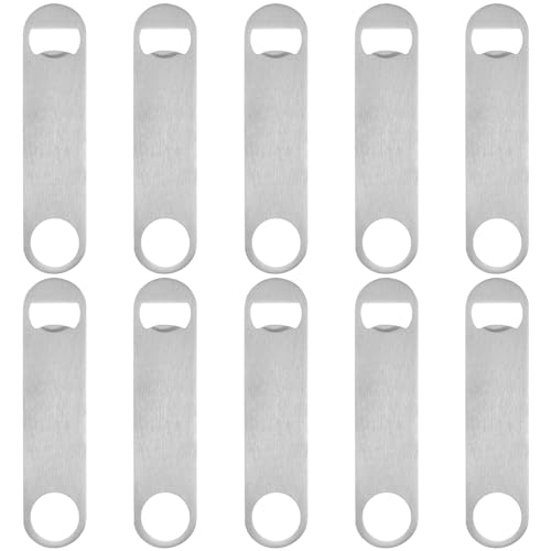 Flaschenöffner, 10 Stück Flaschenöffner Edelstahl, flach Bierflaschenöffner, Flacher Barkeeper Bieröffner, für Küche Bar Restaurant - Silber Flaschenöffner, 10 Stück Flaschenöffner Edelstahl, flach Bierflaschenöffner, Flacher Barkeeper Bieröffner, für Küche Bar Restaurant - Silber von Zxglxinyao