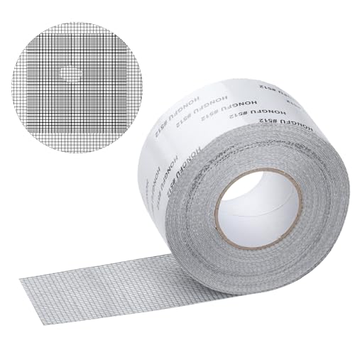 Fliegengitter Reparaturband, 1 Rolle 5cm x 9.14m Bildschirm Reparatur Klebeband, Fliegengitter Reparatur Set, Bildschirm Fliegengitter Reparatur Klebeband Selbstklebend für Fenster Tür Reparatur von Zxglxinyao