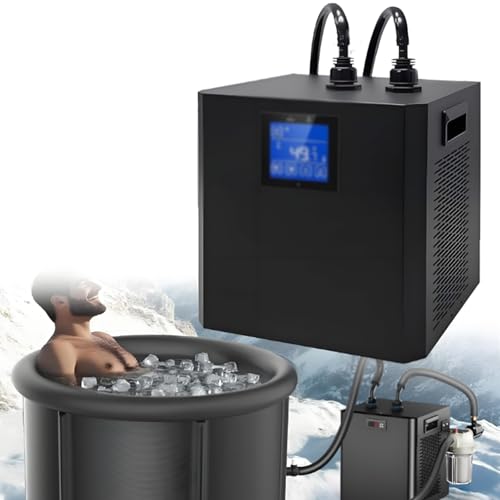 ZyKnaurral Eisbad-Kühler Für Die Heim-Erholungseinheit, Kaltwasser-Kühler, Eisbad-Kaltwasser-Erholung Mit Externem Filter Und Tauchpumpe Für Eisbadewannen Zur Kältetherapie-Erholung SinglePump von ZyKnaurral
