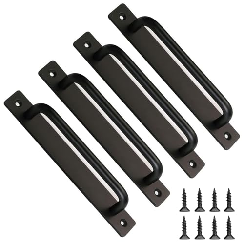 Zydiwo 4 Stück Schiebetürgriffe Aluminiumlegierung Scheunentorgriffe Scheunentür Zuggriffe mit Schrauben für Schranktür Scheune Holztüren (180mm) von Zydiwo