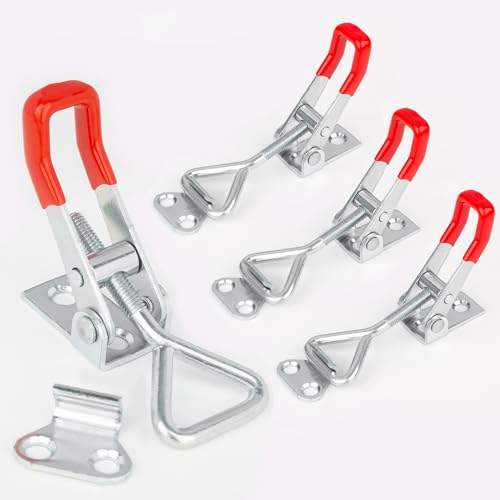 Zydiwo 4 Stück Spannverschluss Hebel Verschluss Klein Kniehebelspanner Verzinkt Verriegelung Umschalten 100kg Bordwandverschluss (4 Stück) von Zydiwo