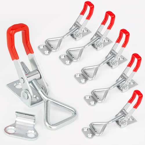 Zydiwo 6 Stück Spannverschluss Hebel Verschluss Klein Kniehebelspanner Verzinkt Verriegelung Umschalten 100kg Bordwandverschluss (6 Stück) von Zydiwo