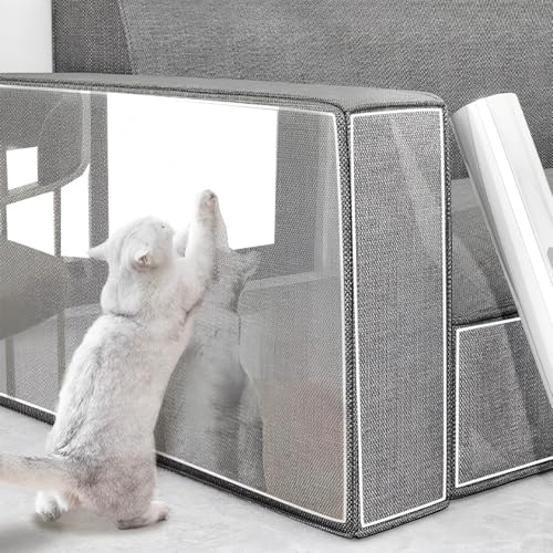 Zydiwo Anti Katze Kratzer Schutz Transparente Selbstklebende Einseitige Möbelschützer Katzen Anti-Kratzer Tapes mit Nagel Krabber Tape Maßnahme für Sofa Tür Vorhangwand (30 * 500cm) von Zydiwo
