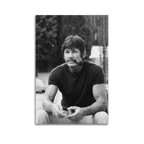 Zyfene Charles Bronson Poster auf Leinwand, Wandkunstdruck, Fotobild, Gemälde, Raumdekoration, Heimdekoration, 30 x 45 cm, Schwarz und Weiß von Zyfene