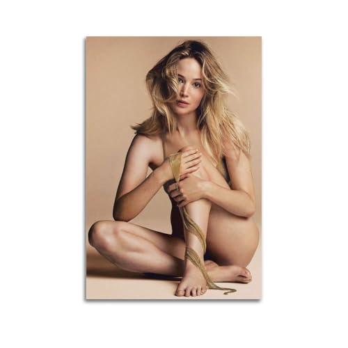 Zyfene Jennifer Lawrence Poster mit sexy Schauspielern, dekoratives Gemälde, Leinwand, Wandkunst, Wohnzimmer, Schlafzimmer, 40 x 60 cm von Zyfene