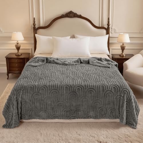 Zyimsva Kuscheldecke Flanell Decke Kuscheldecke Flauschige Mikrofaser-Decke mit römischem Säulenmuster Tagesdecke Sofadecke Blanket Für Bett Sofa Schlafzimmer.(Römische Säule Grau, 200x230 cm) von Zyimsva