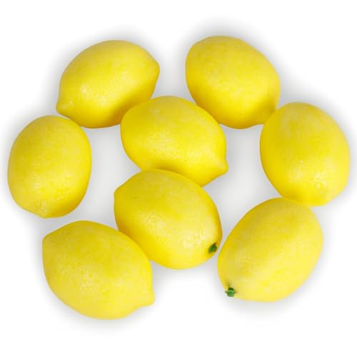 Zyiphor 8 Stück Zitronen Deko Künstliche Gelbe Zitrone Gefälschte Frucht Realistische Fake Lemon Zitronendeko für Küche Sommerparty Lebensecht Obst Simulation Tischdekoration Zyiphor 8 Stück Zitronen Deko Künstliche Gelbe Zitrone Gefälschte Frucht Realistische Fake Lemon Zitronendeko für Küche Sommerparty Lebensecht Obst Simulation Tischdekoration von Zyiphor