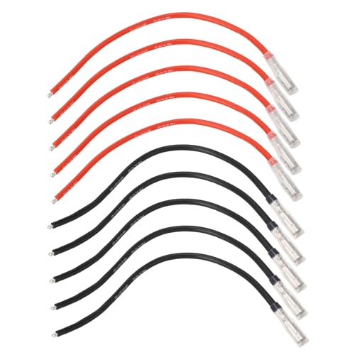 10pcs RC gebürstetes Motor Kabel Schwarz Rot 4mm Bananenanschluss 16AWG Siliziumdraht appellierbare Modelle Axial SCX10 Gen8 Langlebig flexibel 10pcs RC gebürstetes Motor Kabel Schwarz Rot 4mm Bananenanschluss 16AWG Siliziumdraht appellierbare Modelle Axial SCX10 Gen8 Langlebig flexibel von ZykoXental