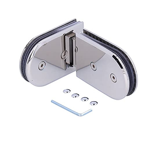 180 Grad Badezimmer Glasklemmboden Schiebetür Clip -Klammer für 8-12 mm dickes Glas von ZykoXental