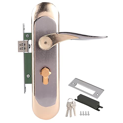 Aluminiumlegierung Sicherheitstürgriff Schloss Set verdickte Tafel Vakuumelektroplanten Anti-Diebstahl Innentüren Schwarz Gold Aluminiumlegierung Sicherheitstürgriff Schloss Set verdickte Tafel Vakuumelektroplanten Anti-Diebstahl Innentüren Schwarz Gold von ZykoXental