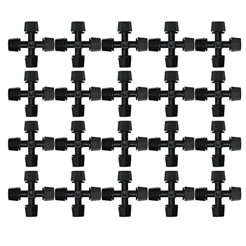 Cross -Spray -Düse schwarzer Sämlingsbefeuchtung Sprinkler Treibhausbewässerung Staubunterdrückung Sprinkler für Gärtner und Bauern von ZykoXental